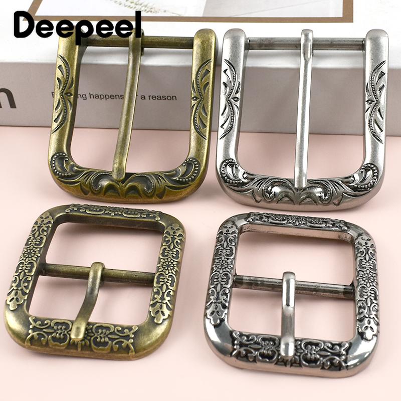 1/2 Stück Deepeel 35/40mm Vintage Metall Taschengurt Schnalle Antik Messing Silber Leder Verstellstift Verschluss DIY Gurtband Riemen Dekor Haken