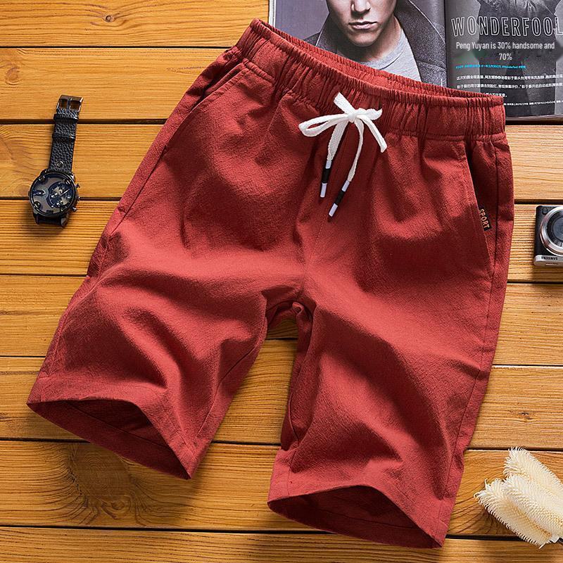 Men's Summer Beach Sports Shorts - Trendy, Solid Color, Lightweight, Loose-Fit Casual Pants