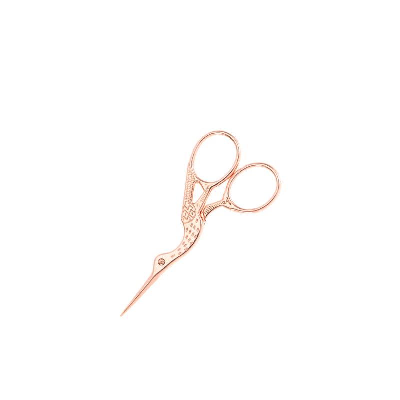 Crane-Shaped Stainless Steel Scissors for Retro Paper Cutting and Handmade Cross-Stitch
