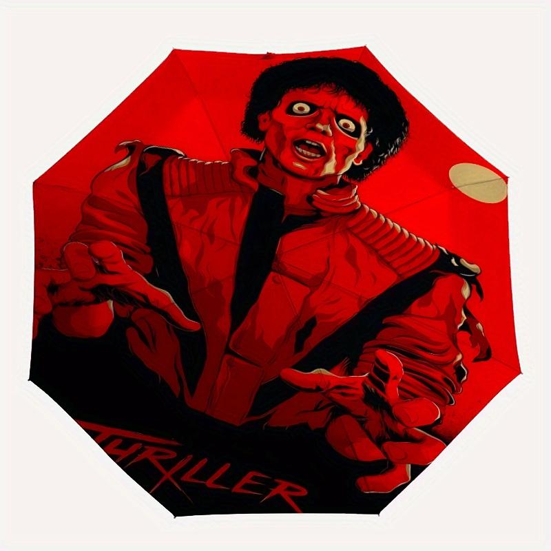 

Michael Joseph Thriller Automatic Open/Close Umbrella Compact Travel Umbrella, 8 Rib Heavy Duty Construction, Ideal Gift, 190