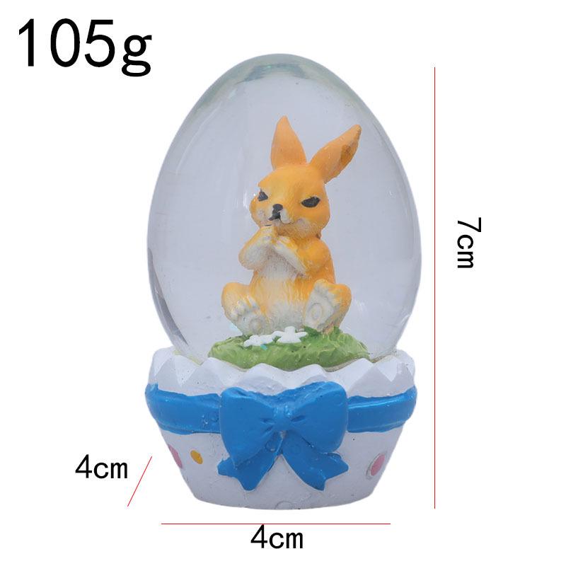 Easter Cute Glass & Resin Bunny Egg Ornaments for Window & Courtyard Decor