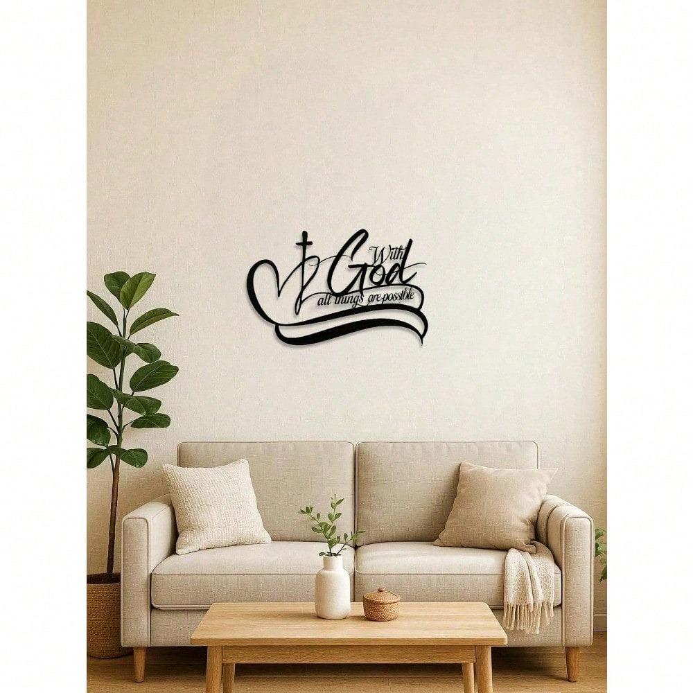 Metal Wall Art Decor Home Office Kitchen Plaque Sign Hanging