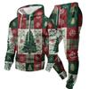 Men's Casual Sweatshirt Set with Pattern for Fall and Winter