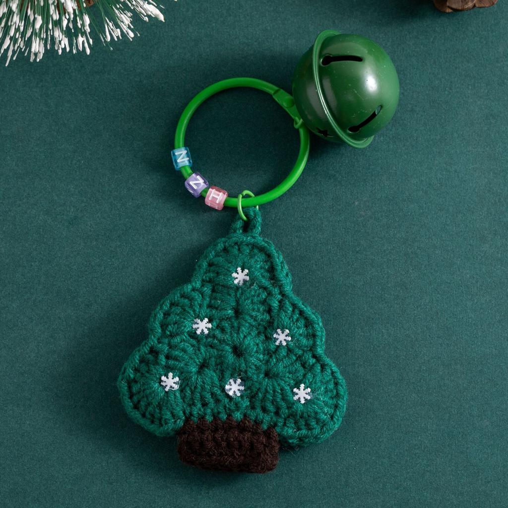 Christmas wool crocheted pendant creative wool Christmas wreath exquisite pendant decorative bag Christmas decorations