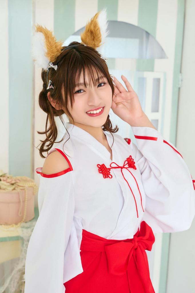 Halloween Fox Shrine Maiden Cosplay Costume for Kids and Red [Clear Stone] COSCHU! Juniors, 150cm, Girls,