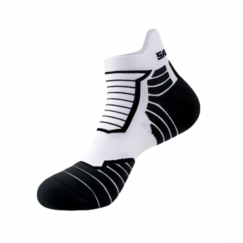 Men's Running Socks for Spring and Summer, Breathable Short Socks for Sports, Marathons, Long-distance Running, Short Tubes, Towels, and Boat Socks