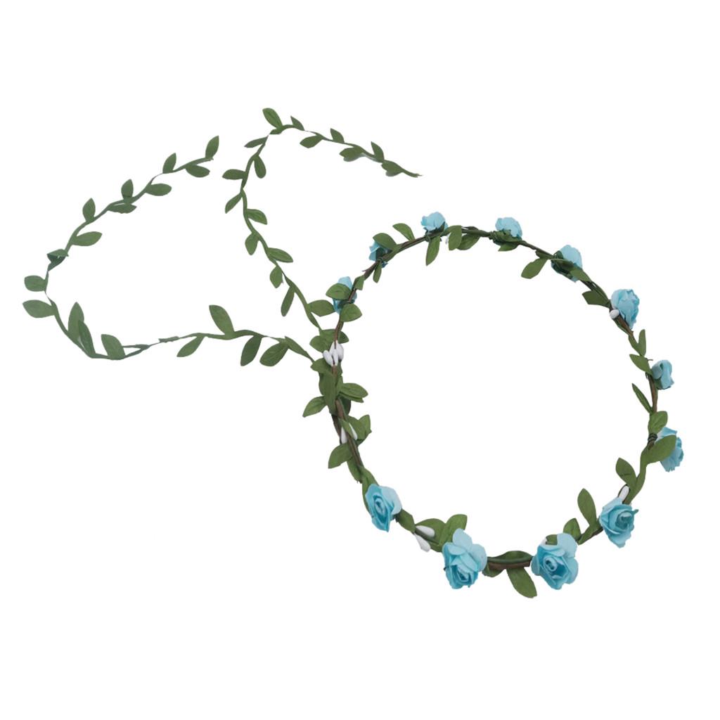

Сладкий венок с имитацией цветка, головной убор, украшение для волос, морской праздник синий