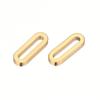 20pcs Stainless Steel Gold Color Rectangle Charms DIY Jewelry Making Earring Findings Necklace Components Accessories Supplies