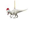 Festive Flat Dinosaur Acrylic Christmas Ornament Cheerful Vehicle Decoration Gift For All Ages