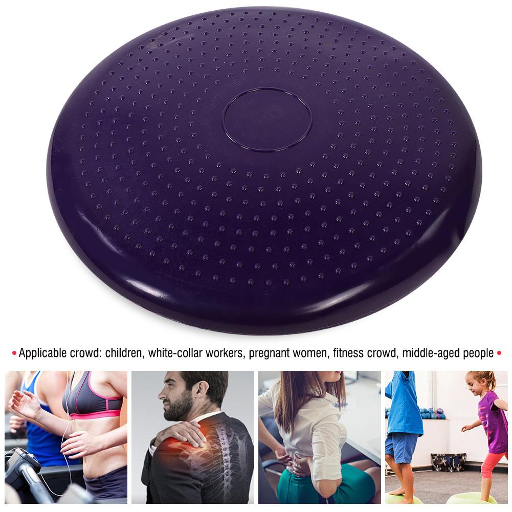 Yoga Balance Pad Soft Cushion Thickened for Ankle Recovery with Pump Purple Color