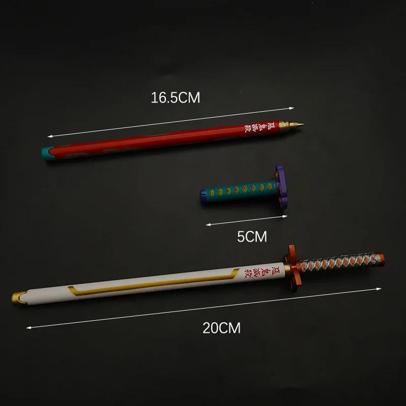 Figurina Modelo de Bolígrafo Firma de 7.8 pulgadas 20 cm Aleación Tamaño Real Bolígrafo de Bola Anime Figura Japonesa Accesorios Suministros de Oficina Regalos