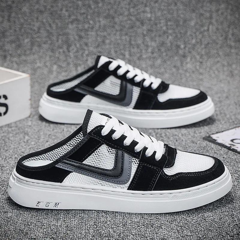 

Модные мужские кроссовки Дышащие на шнуровке Повседневные для бега для мужчин Уличные спортивные вулканизированные туфли Дизайнерская мода Мужские теннисные туфли Tênis 39 чёрный