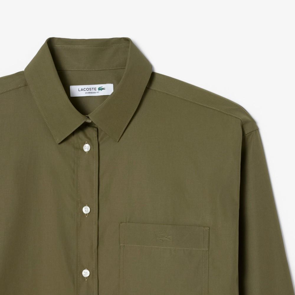[lacoste] Women's Oversized Poplin Shirt CF0215-55NE9F
