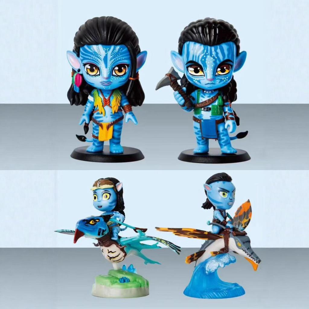 2026 Hot 6 Avatar 2: The Way of Water Figures - Large Head Chibi Style Jack, Sam and Neelix Trendy Toys Car Dashboard Home Decor