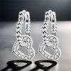 925 Silver Drop Earrings Serpentine Shape For Women Wedding Party Gift Elegant Silver Jewelry
