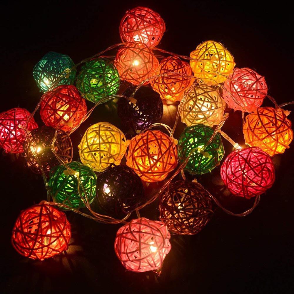 10Pcs Rattan Balls for Birthday and Nursery Decor, 3cm Orbs for Hanging