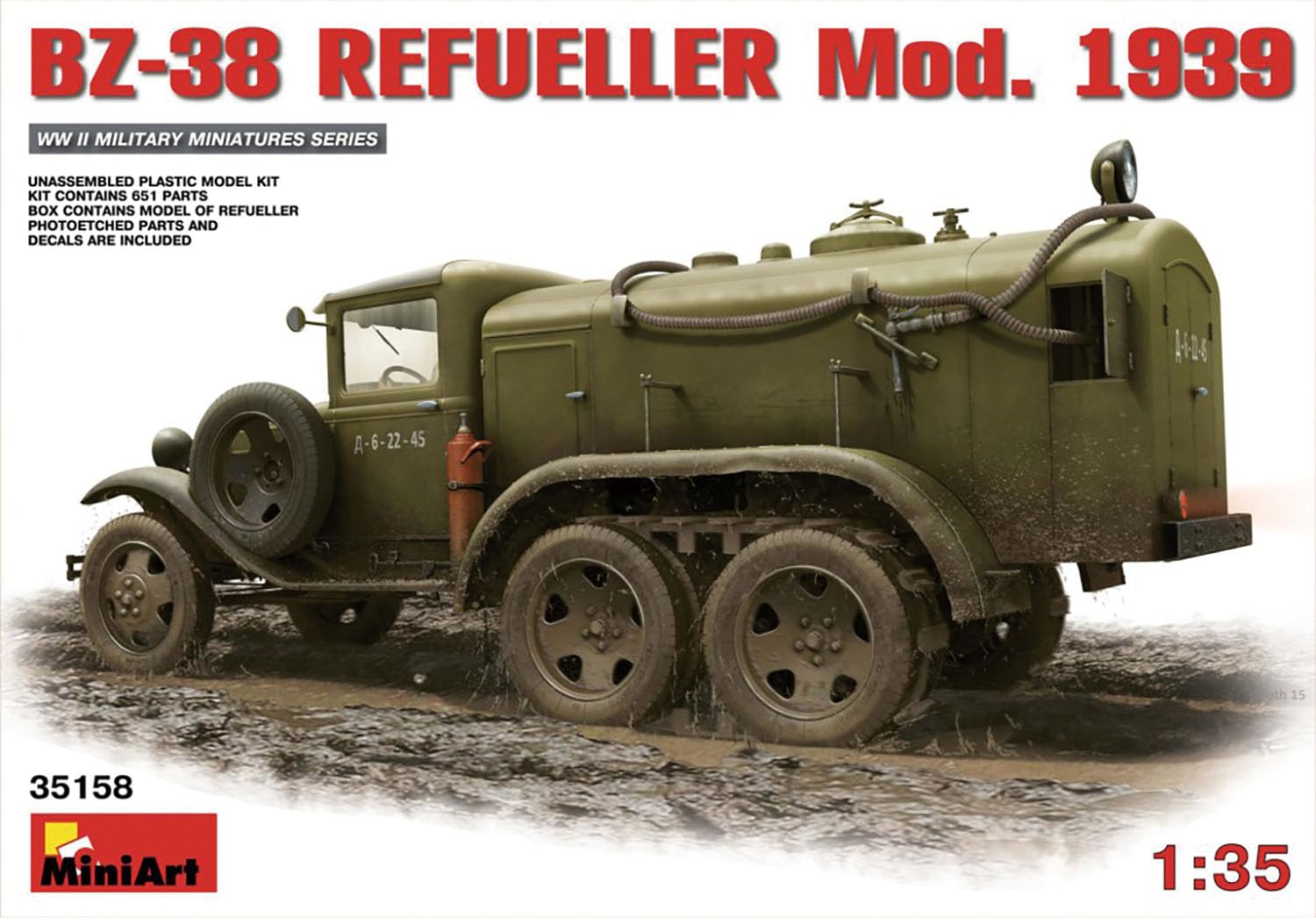 MiniArt Soviet Fuel Tanker 1939 Model Plastic Model Kit MA35158 1/35 WW.II BZ-38