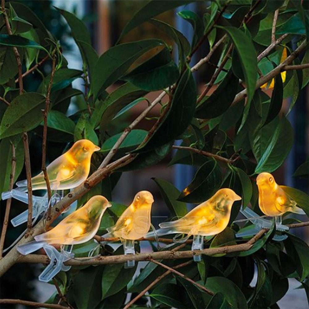 New Solar Bird Light String Courtyard Villa Outdoor Waterproof Bird Decorative Light Balcony Luminous Decoration