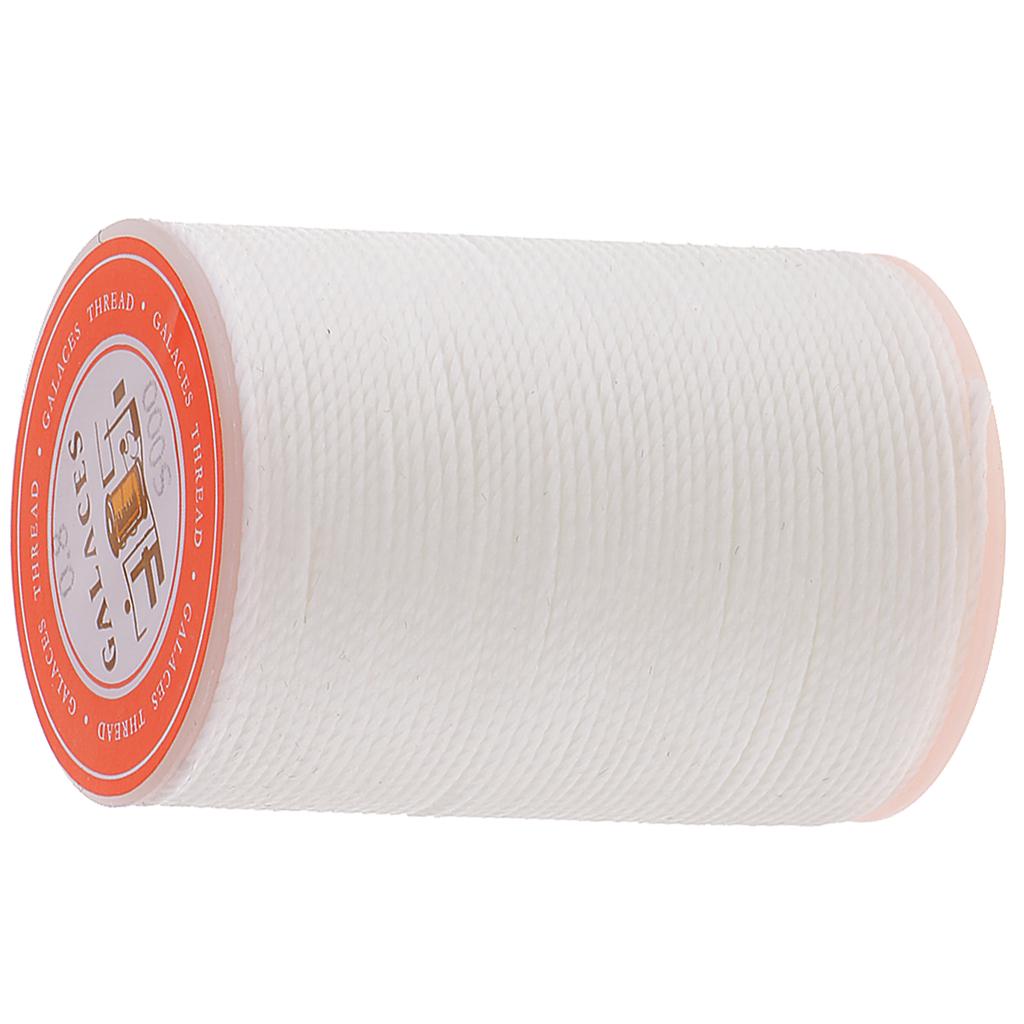 2 Pieces 0.8 Waxed Polyester Braided Thread for DIY Leather Goods, 55 Meters