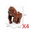 MOC Zwierzęta Zoo Klocki Słonie Tygrysy Słonie Małpy Łosie Niedźwiedzie Owce Wielbłąd Koń Krokodyl Lampart Mini Klocki DIY T11