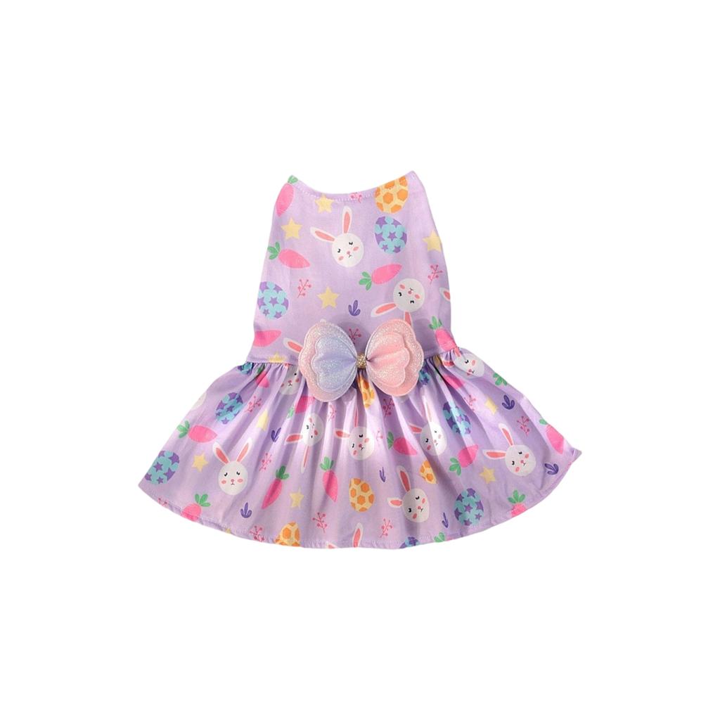 Easter Dog Dress - Breathable & Comfortable Pet Sundress With Cute Bow Decoration For Small & Medium Dogs