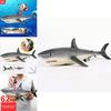 62.5cm Large Size Megalodon Great White Shark Simulation Animal Model Toy For Kids
