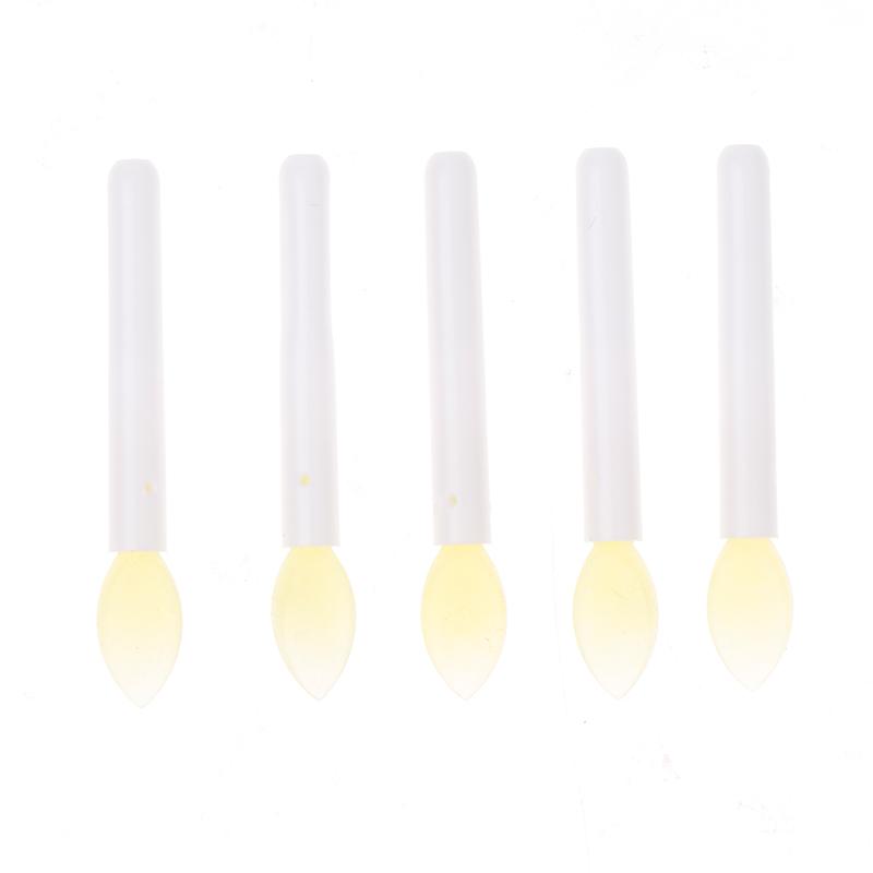 5Pcs Soft Silicone Lipstick Brush Lip Stick Applicator Portable Clean Microbrush Lipgloss Beauty Tool