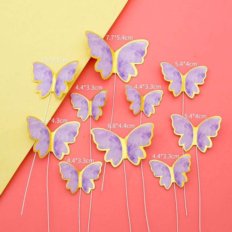 Valentine s Day Butterfly Cake Topper Set - Fresh Style Decoration for Birthdays and Festivals