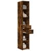 Highboard Smoked Oak 30x42.5x185 Cm Engineered Wood