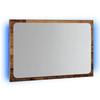 VidaXL Miroir de salle de bain avec lumière LED chêne artisanal, miroir, miroir de courtoisie, miroir de toilette, miroir de 856266