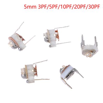 5 szt. 5 mm ceramiczny trymer pojemnościowy regulowany kondensator trymer zmienny kondensator ceramiczny 3pF 5pF 10pF 20pF 30pF
