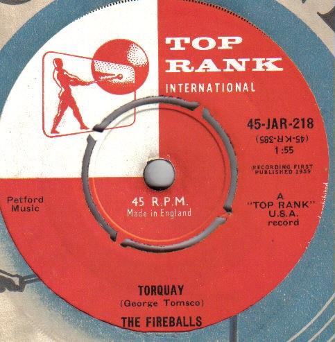 

7-дюймовая пластинка FIREBALLS - Torquay 45JAR218 Top Rank Intern 1959 UK Rock б/у