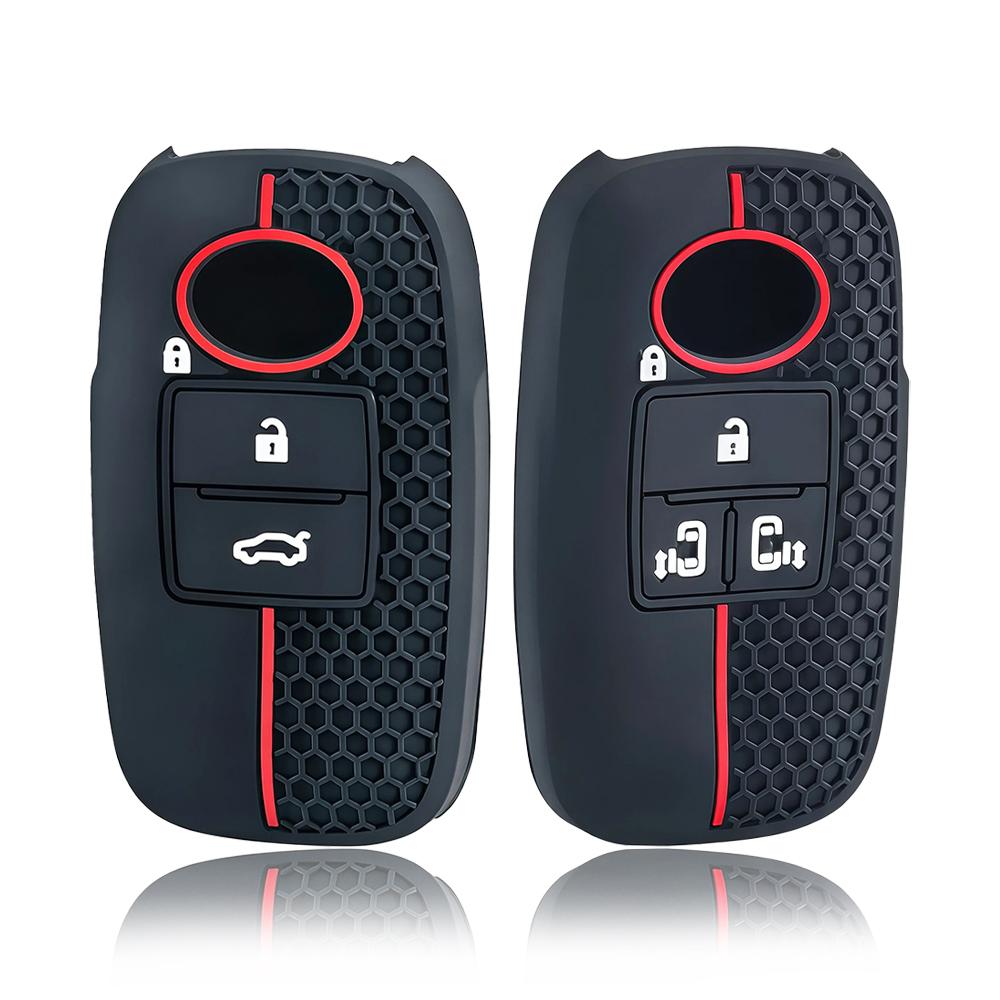 Silicone Auto Smart Key Fob Cover Smart Flip Key Fob Housing Fit For Toyota Raize Fit For Daihatsu Rocky 3 4 Buttons Protector Case Auto Accessories