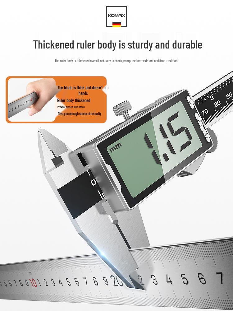 30cm Thickened Stainless Steel Ruler - High Precision 50cm Scale