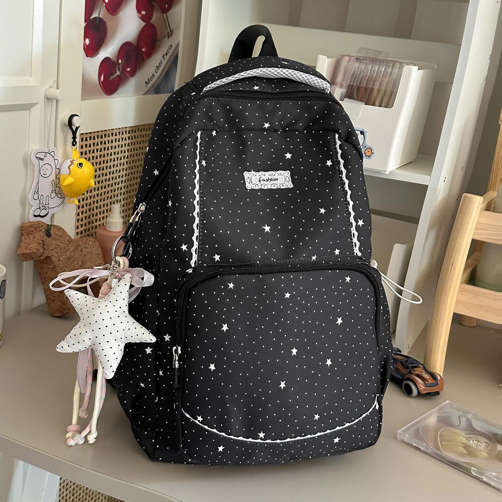 Schoolbag cloud lemon ice blue hollow lace girl heart backpack student party pure gentleness class travel small backpack