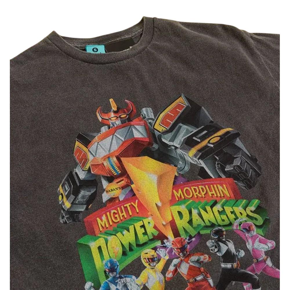 Mighty Morphin Power Rangers Unisex Adult Vintage Wash T-Shirt