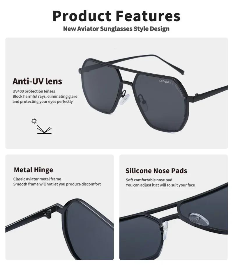 New Carrera Retro Sunglasses Retro Vintage Sunglasses For Men And Women Sports Driving Metal Frame Uv400 Eyewear