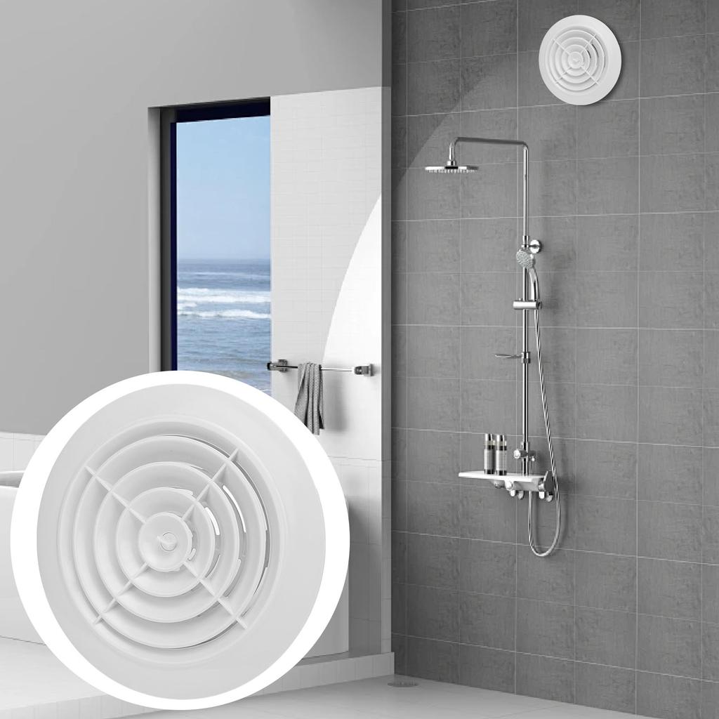 Tampa de ventilação redonda de 150 mm ABS Plástico Ventilação de ar Grelha de grelha para casa Banheiro Cozinha Escritório Wa