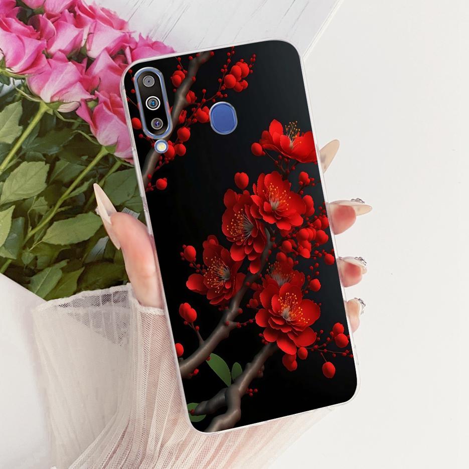 For Samsung Galaxy M10 M20 M30 Case Luxury Butterfly Tree Painted Cover Soft Slim Phone Case For Samsung M10 M20 M30 Fundas Bags