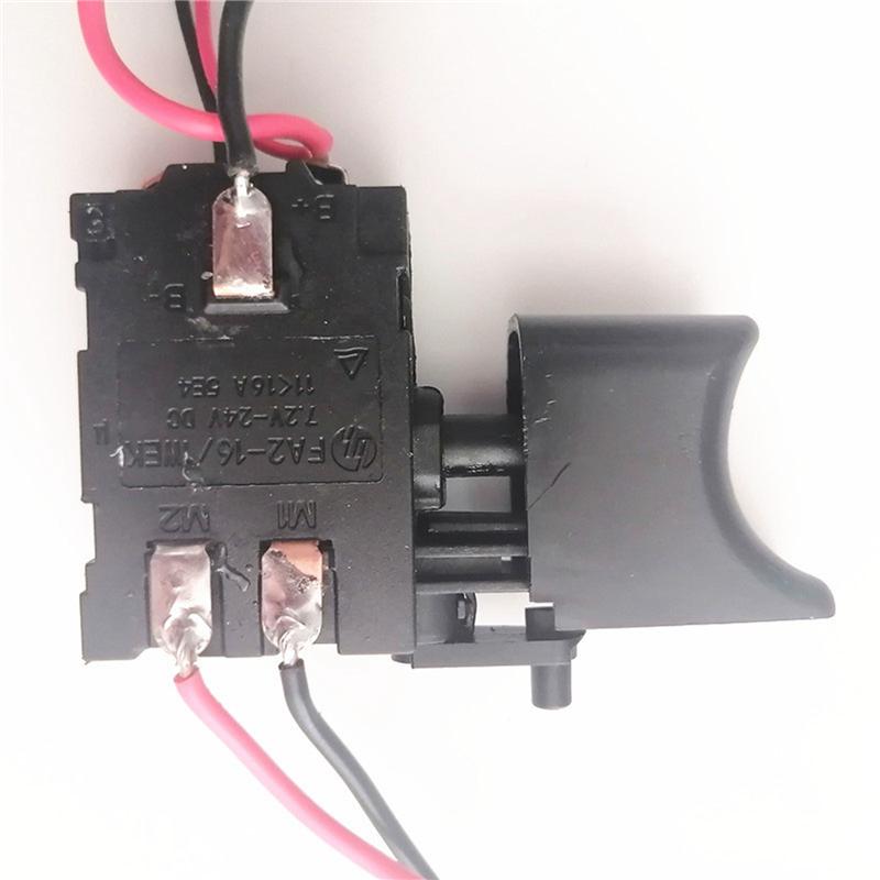 3X 7.2V- 24V Drill Speed Controller Drill Switch Lithium Battery Cordless Drill Speed Control Trigger Switch With Light-B61B