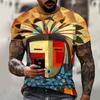 Vintage T Shirt For Men Graffiti Abstraction Short Sleeve Tops Street Hip Hop Men's T-shirts Oversized Tees Shirt Man Clothing