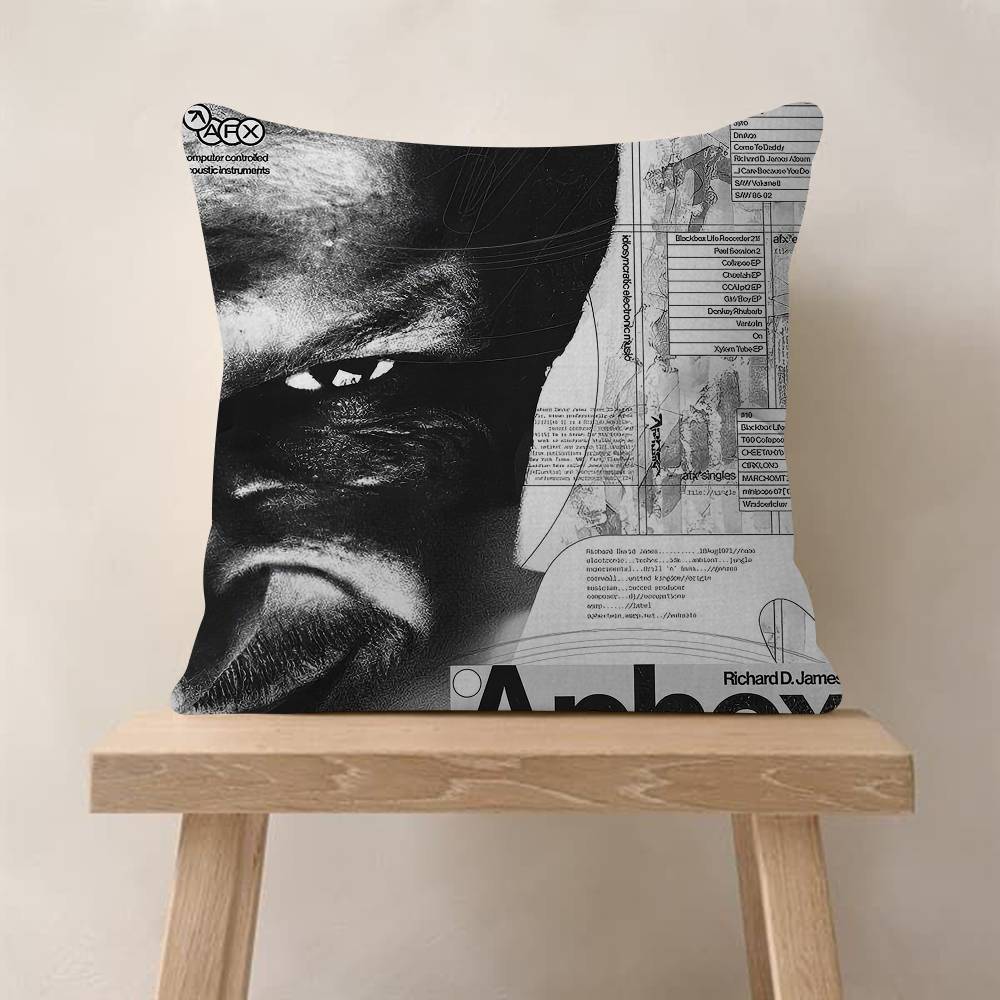 Aphex TTwin DJ Retro Pillow Anime Pillow Sofa Bed Head Pillow Cover Cushion Cover Fashion