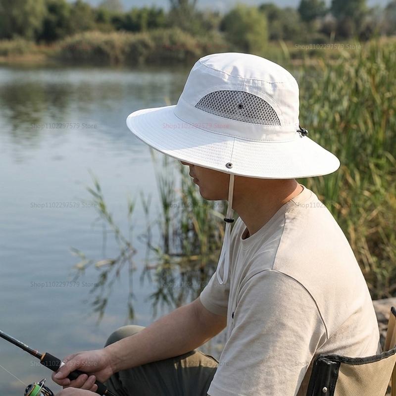 Unisex Quick Drying Fisherman Hat Lightweight Breathable Sun Hat Anti UV for Camping Hiking Outdoor Spring Summer Travel Adventu