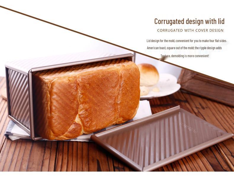 Non-Stick 450g Bread Loaf Pan with Lid for Home Oven Baking