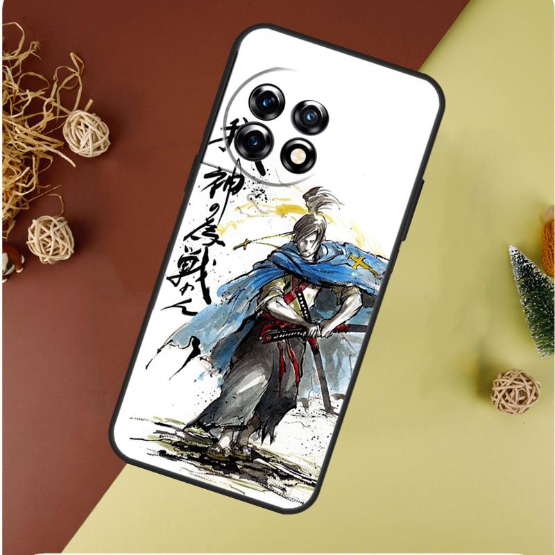 Japanese Samurai Warrior For OnePlus 13 13R 12 12R 11 9 10 Pro 8T 9RT 10T 10R Nord 4 CE 2 3 Lite N20 N30 Phone Case