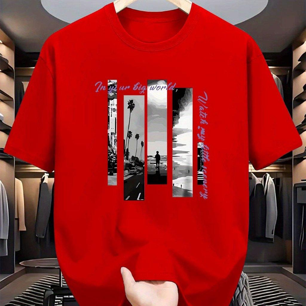 

Мужская повседневная футболка с круглым вырезом и принтом в виде надписи на морскую тематику, короткие рукава с небольшой эластичностью, обычного кроя, модный и трендовый топ 5XL