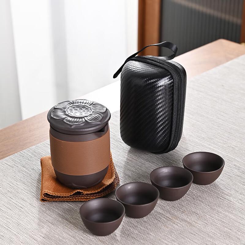 Xiaoyueya Portable Zisha Tea Set