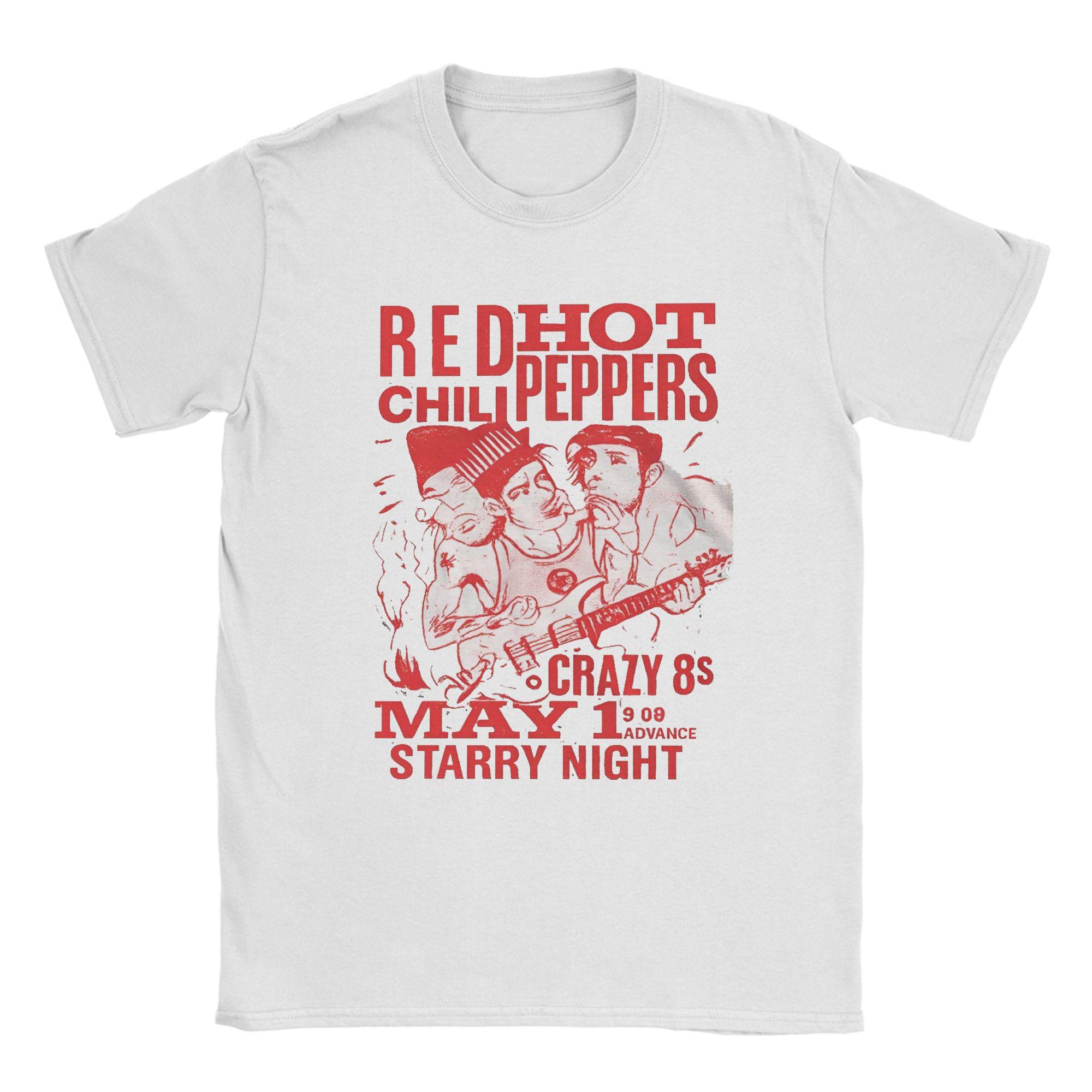 

RHCP Red Hot Chili Peppers T Shirt Summer Streetwear T Shirts Cotton Hippie Tee Shirt For Adult Casual Clothing 5XL різнокольоровий
