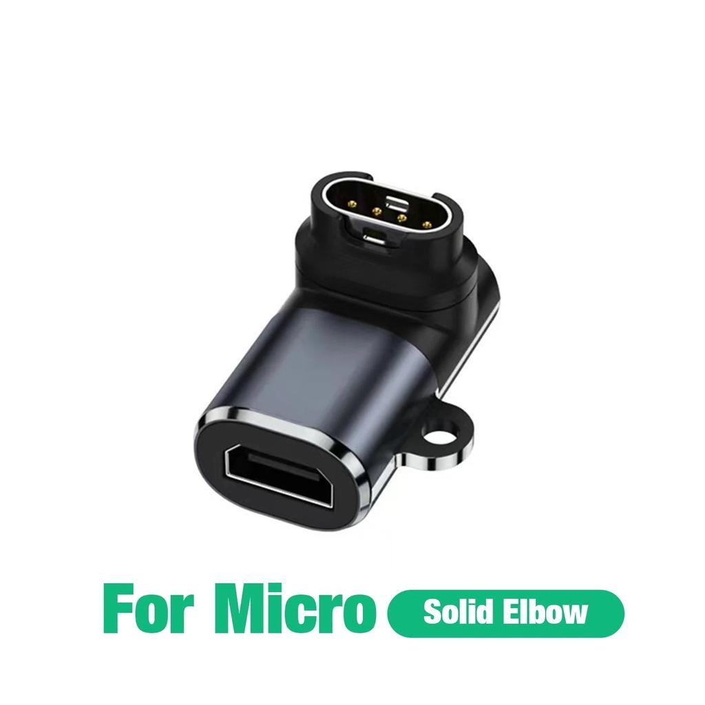 Type C/Micro/IOS USB to 4pin Charger Adapter Connector for Garmin Fenix 7/6/5/7X/6X/5X/ Venu 2 plus Watch Charging Converter