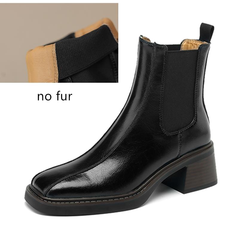 Fashion AIYUQI 2025 New Square Toe Women Chelsea Boots Retro women'sAnkle Boots Non-slip Fashion Ankle Boots female Winter Shoes